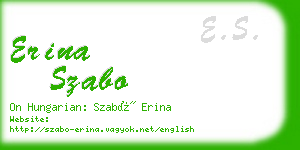 erina szabo business card